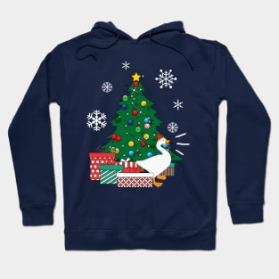 Honk Goose Around The Christmas Tree Hoodie